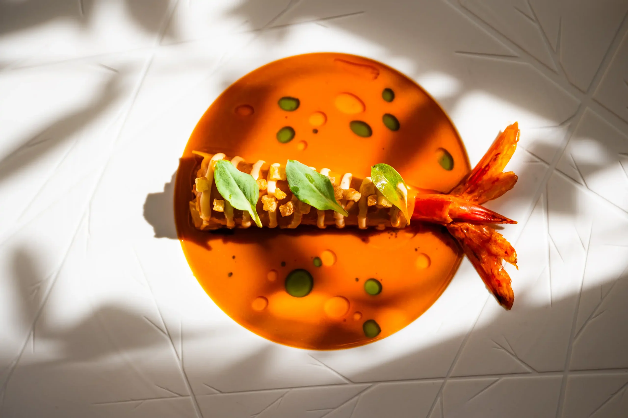 gambas plat clair de la plume